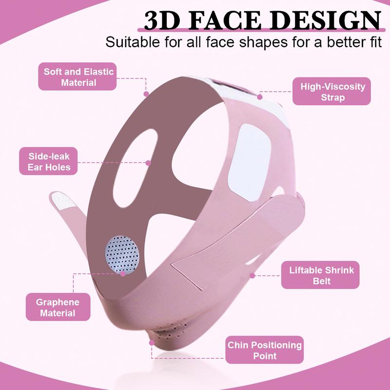 Breathable Facial Lifting Band, V Line Face Mask, Facial Skin Lifting Tool, Face Double Chin Tightening Band, Facial Skin Care Tool for Women, Jaw Exercise Tool for Women