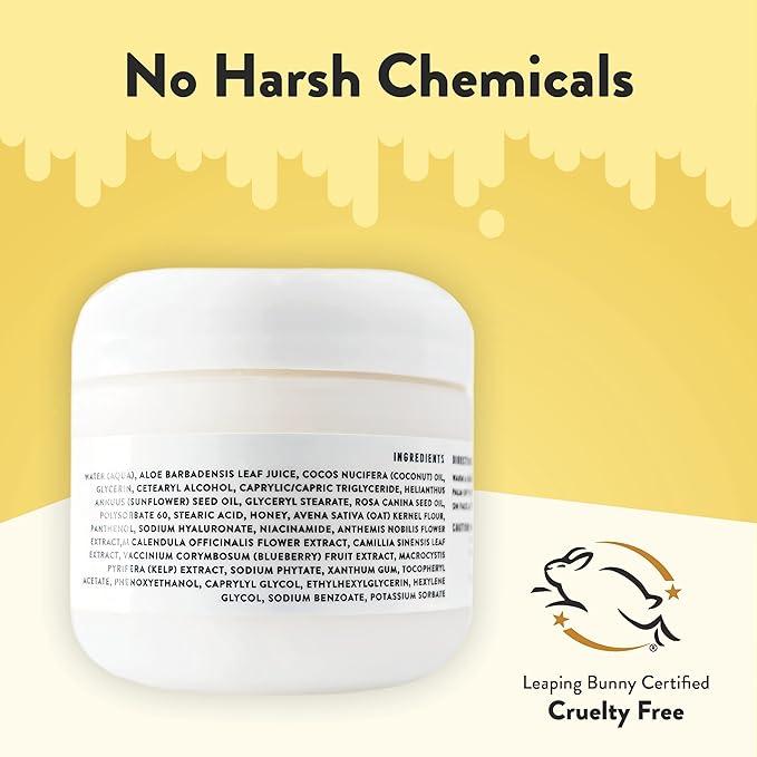 Eczema Honey Soothing Facial Cream | Eczema Lotion | Face, Eyelids, Lips | Natural | Dry Skin Repair Comfort Moisturizer