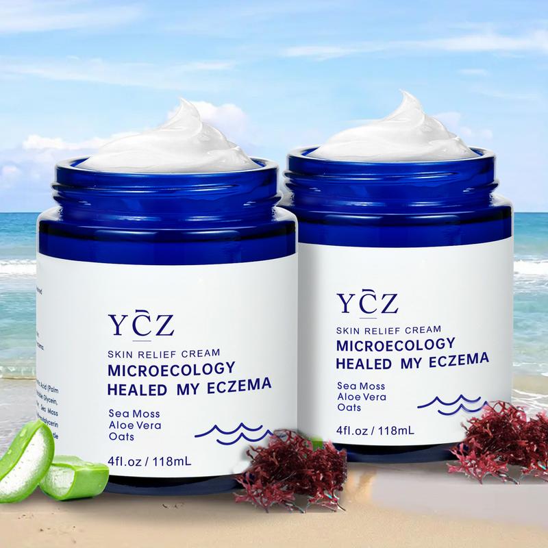 2 PCs More Affordable! All Natural Eczema Soothing Cream | Made with sea moss! Sensitive Skin Dry Skin Comfort Moisture | Fragrance Free Skincare