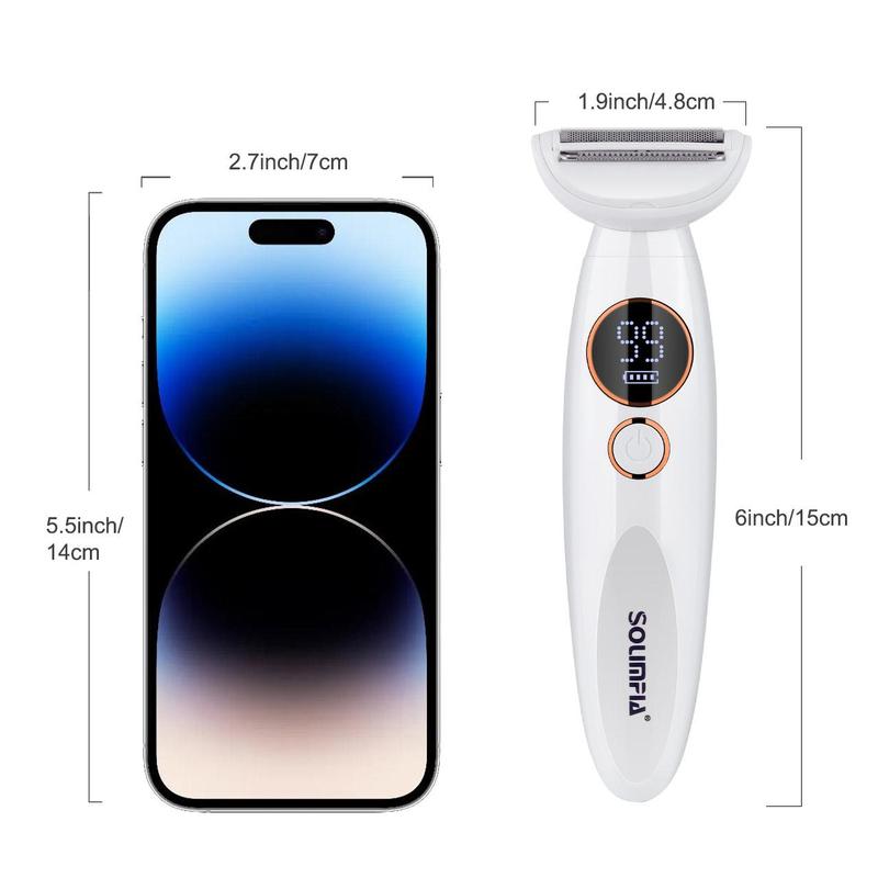 5 in 1 Electric Shaver, 1 Set Rechargeable Body Hair Trimmer with Detachable Head & Accessories, Waterproof Electric Eyebrow Trimmer for Women