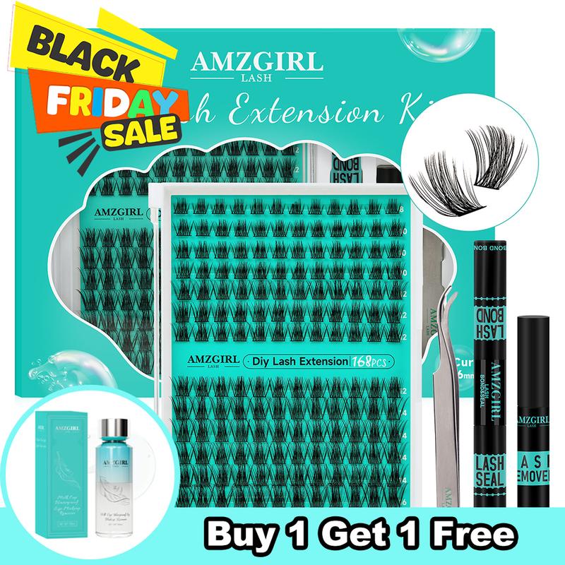 Amzgirl Lash AD10 168 Clusters Lash Kit+100ml Remover