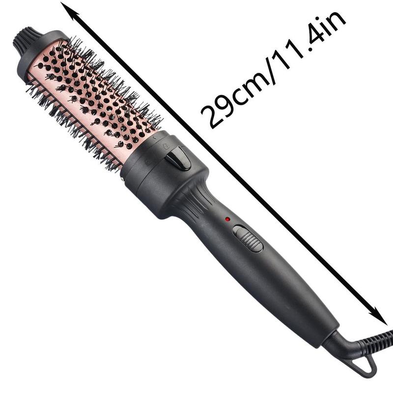 3 in 1 Ceramic Curling Wand, 1 Box Thermal Round Brush for Blowout Look, Fast Heating Brush, Hair Brush Curling Iron for All Hair