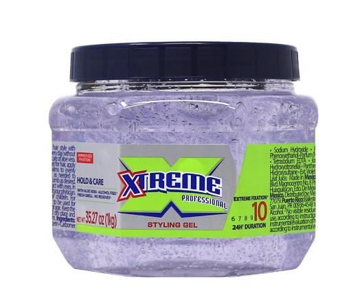 Xtreme Professional Extreme Hold Hair Gel Clear Jar, 35oz Haircare Aloe Aloe Vera Color