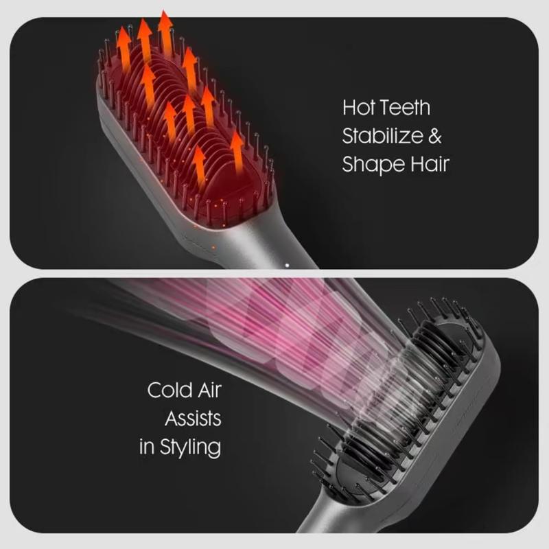 2 in 1 Fast Heat UpStraightening Brush Professional Hair StylingTool Straightening Brush for Women with 20s Fast Heating