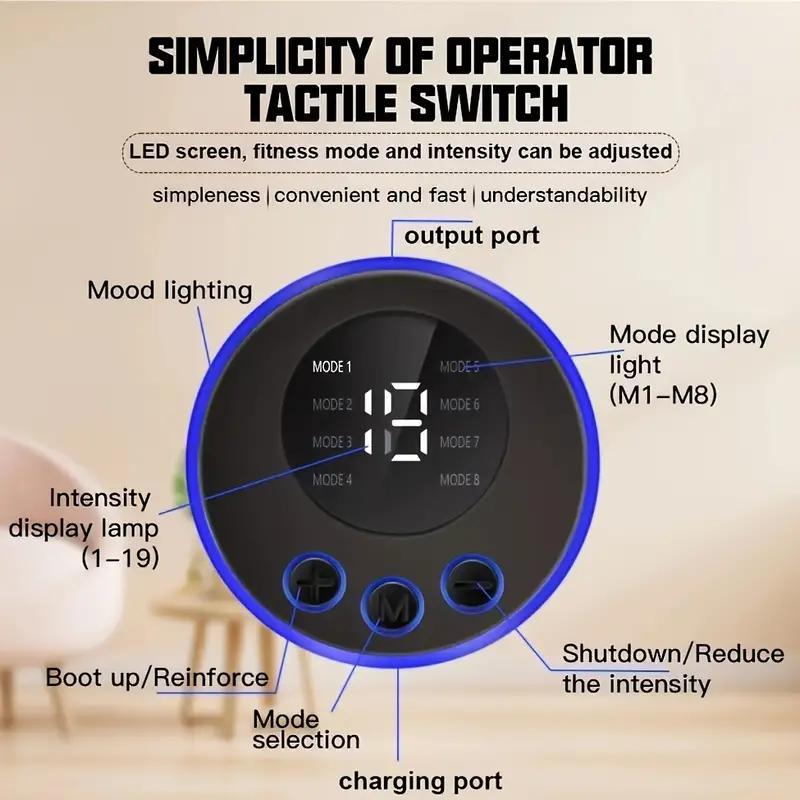 Portable Foot Massager, 1 Set 8 Modes Rechargeable Foot Massage Machine with Remote Control, Foot Massage Tool for Home & Travel