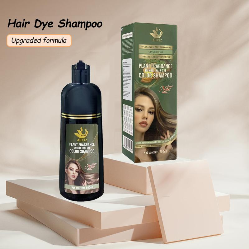 AILIYZ Black Hair Dye Shampoo 100%Grey Coverage -Herbal Ingredients