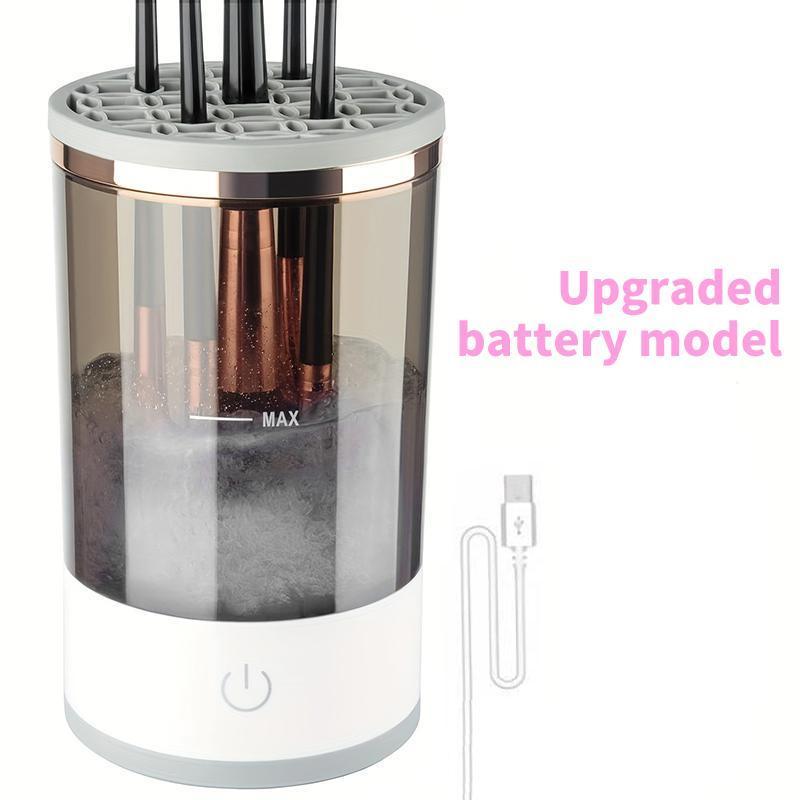 USB Powered Or USB Rechargeable Portable Electric Makeup Brush Cleaner, 1 Count Electric Makeup Brush Cleaning Machine, Quick Cleaning Brush Machine for Home