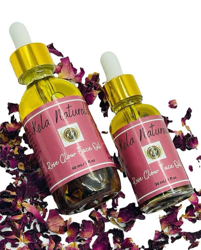 Rose Glow Face oil All natural (face oil) for Dry Skin, bright and smooth appearance  Daily Skincare Skin Repair Comfort Serums