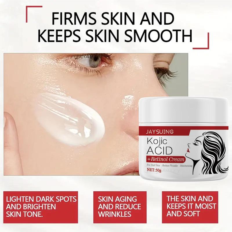 Kojic Acid & Retinol Moisturizing Cream, Firming Hydrating Face Moisturizer, Comfort Facial Soothing Skin Care Lotion, Summer Gift