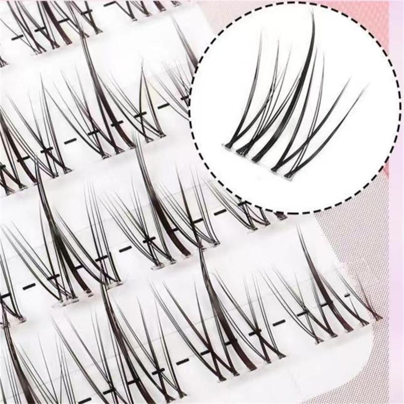 Self Grafting Individual False Eyelashes (1 Box), Natural Look Eyelash Extensions, Wispy Curling Fake Cluster Lashes, Eye Makeup Supplies for Women & Girls, Christmas Gift