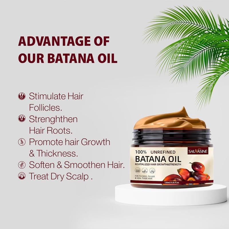 Batana Oil for Hair Growth,100 Percent Natural, Pure, Unrefined, Repair Damaged Hair, Prevent Hair Loss & Boost Thickness for Men & Women, 4.05 Ounce.