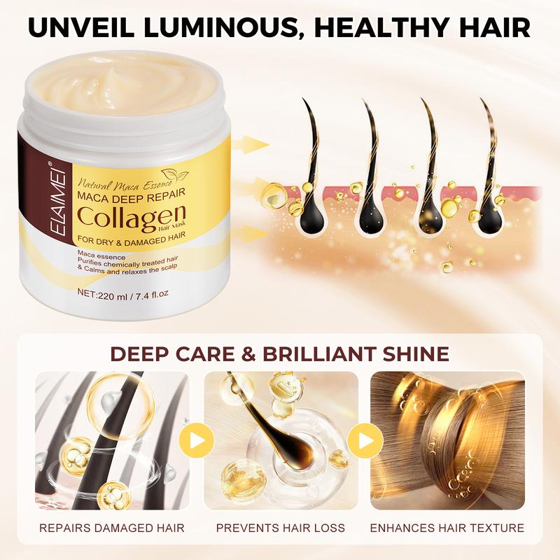 [Conditioner] Collagen Hair Mask Conditioner improves dry and frizzy hair and nourishes hair to make it smooth and soft