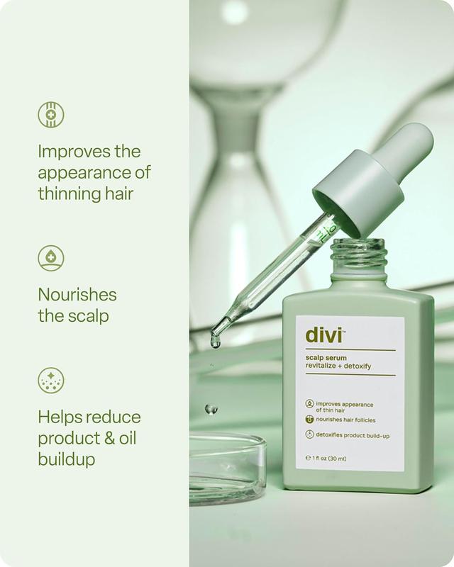 Divi Scalp Serum for Thinning Hair, 30ml – Clinically Tested, Nourishing Formula with Amino Acids, Caffeine & Rosemary Oil – Promotes Healthy Scalp & Fuller-Looking Hair, Reduces Oil & Product Buildup