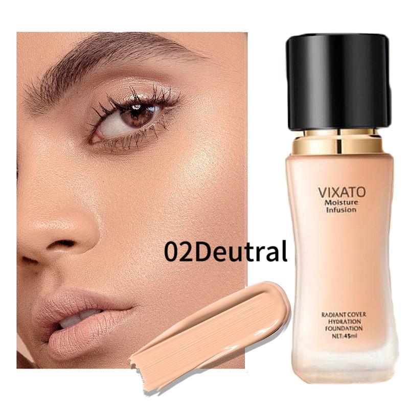 Vixato Liquid Foundation,Lightweight Coverage,Moisture Easy to Apply Makeup,Provides Light to Medium Coverage,Suitable For Oily,Dry,Combination Skin