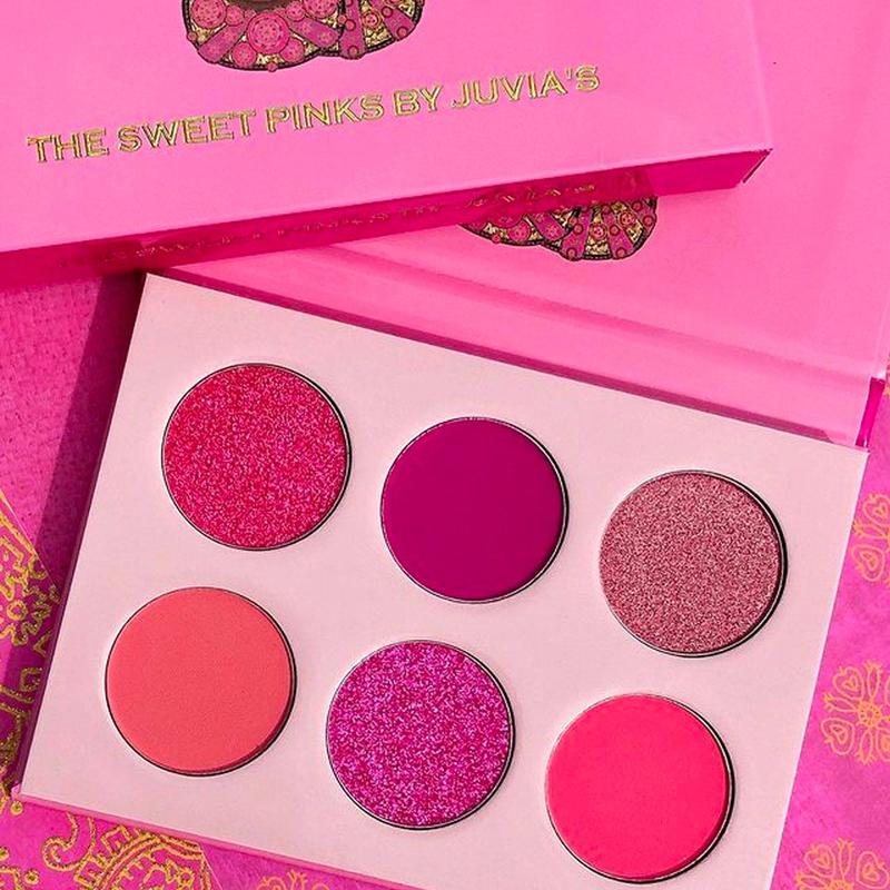 Juvia's Place Palette The Sweet Pinks - Deep Fuchsia, Soft & Sweet Pink, Shades of 6, Pressed Pigments, Professional Makeup, Pigmented , Makeup for Color & Shimmer