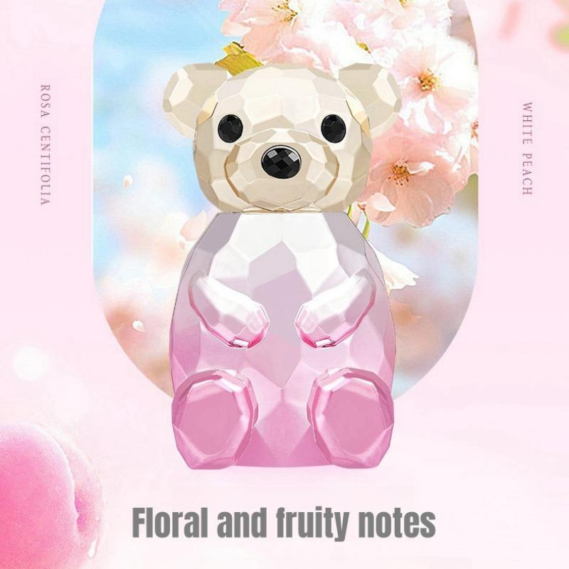 75ml Bear Design Perfume, Flower & Fruit Scented Perfume, Refreshing and Lovely Fragrance Suitable for Daily Office, Travel and Gifts