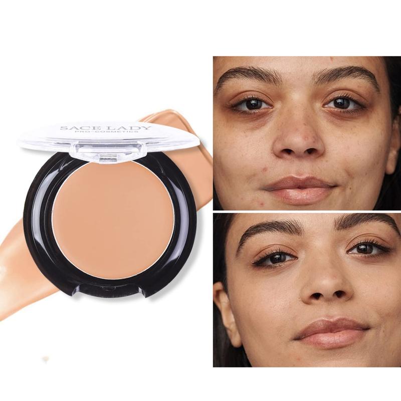 Waterproof  Coverage Concealer Makeup Kit with Primer Sponge - Matte Liquid Foundation for Face, Eye, and Acne Scar Cover