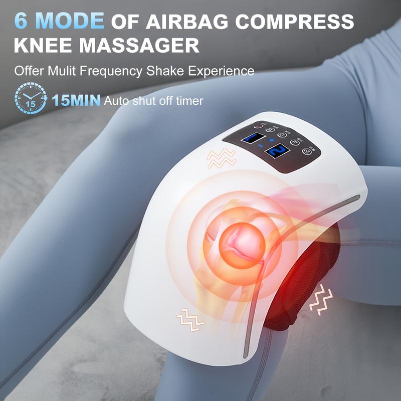 Smart Knee Massager with Heat Therapy, Vibration, and Air Compression | Relieve Joint Pain, Improve Circulation, and Soothe Sore Knees | Perfect for Seniors, Athletes, and Everyday Comfort!