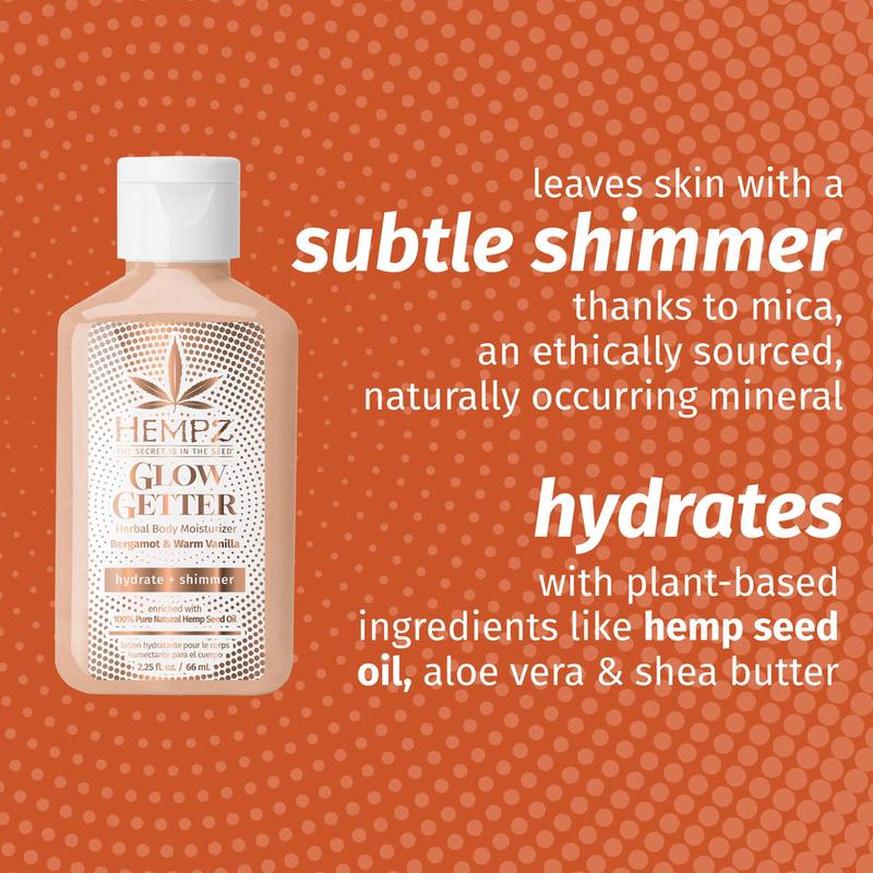 Travel-Size Glow Getter Herbal Body Moisturizer with Shimmer