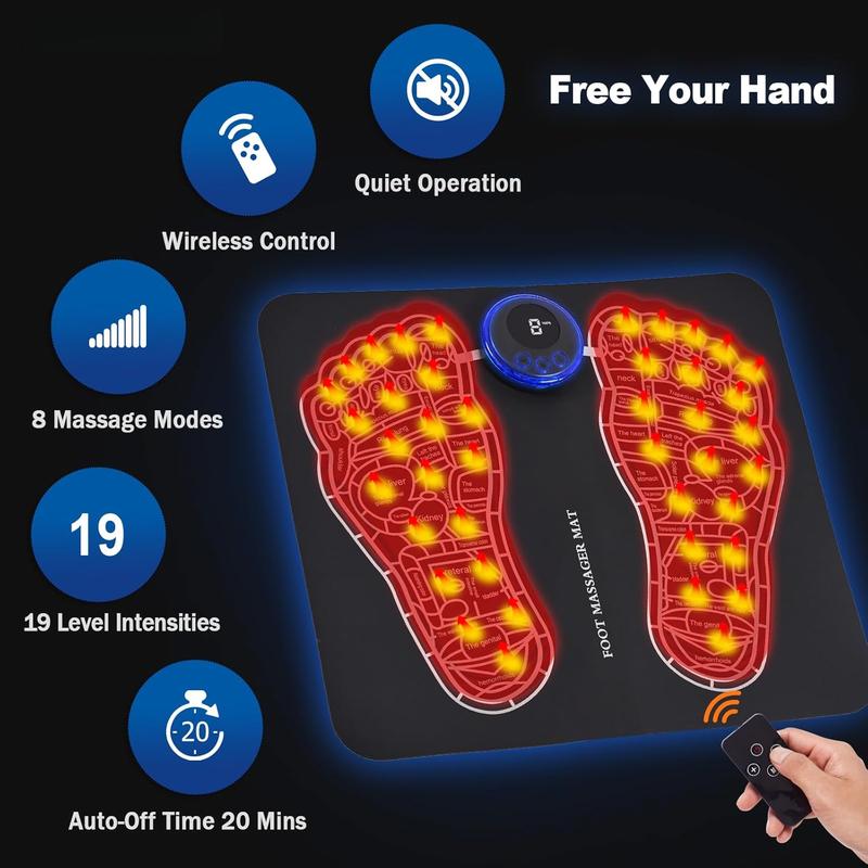 Foot Massager Mat for Muscle Relaxation,Back & Leg Foot Massage, TENS (Mode:KTR-2493)