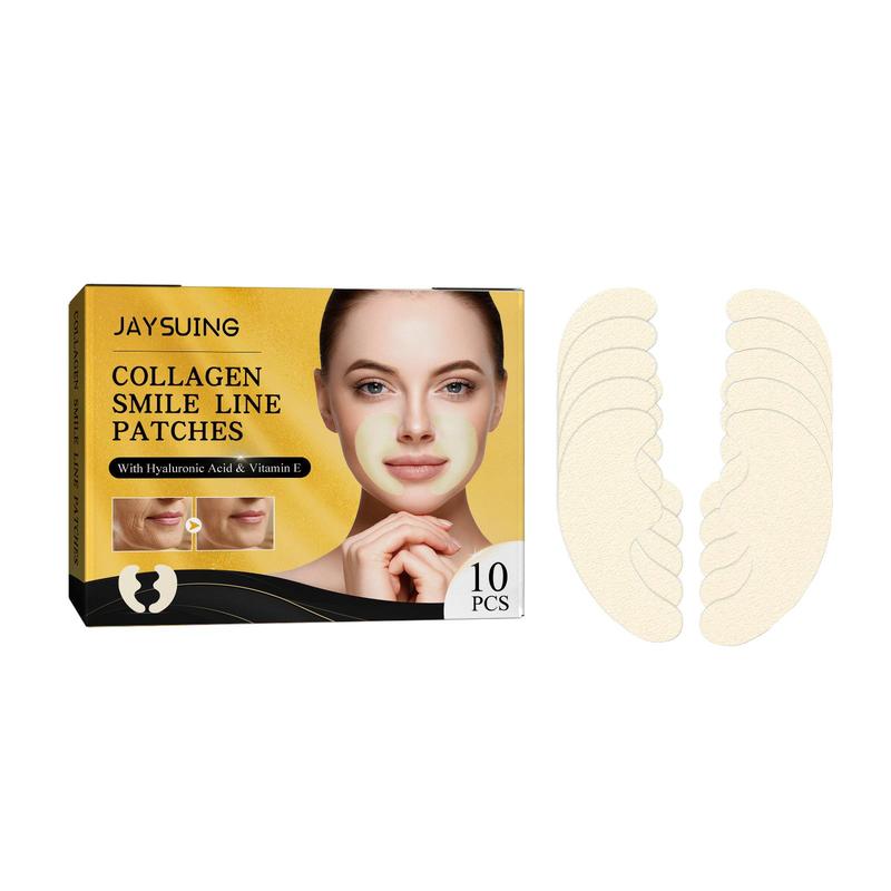 Collagen Smile Line Patch, 10pcs box Facial Skin Care Patch, Moisturizing & Firming Skin, Hydrating Face Mask, Facial Skin Care Product