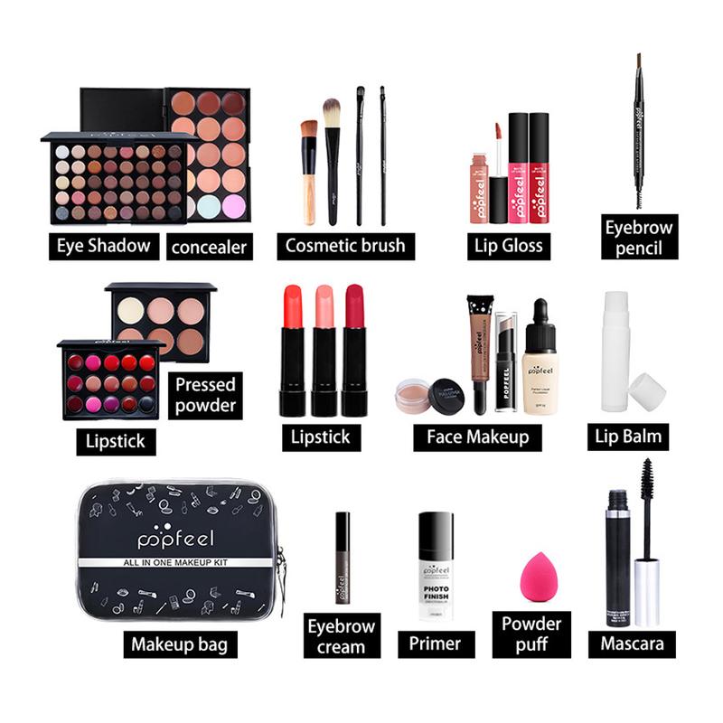 Makeup Full Gift Set for Women Beginners and Professionals, Include Makeup Brush, Eyeshadow Palette, Lip Gloss Set, Lipstick, Blush, Concealer, Mascara, Eyebrow Pencil, Foundation