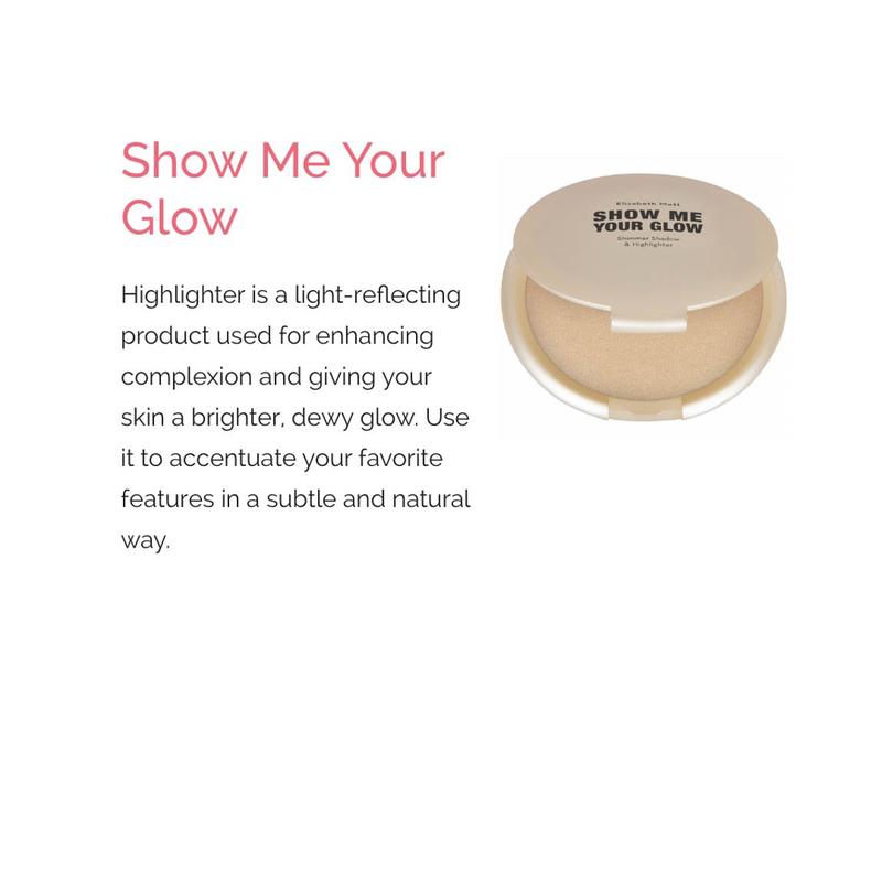 Elizabeth Mott Show Me Your Glow: Shimmer Highlighter & Shadow – Natural Radiant Face Glow, Cruelty-Free, Paraben-Free Bronzer Makeup Powder Smooth