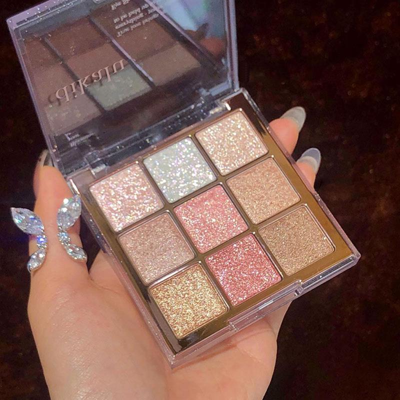 Shimmer Mirror Glitter Eyeshadow Palette, Glitter Eye Shadows Palette, Summer Long Lasting Shiny Eye Makeup Palette, Glittering High Pigmented Cosmetic Palette, Music Festival Makeup Products, Fall Gift, Girly Room Accessories Makeup, Christmas Gift