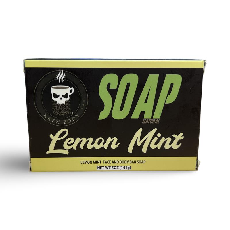 KAFX Lemon Mint Natural Face & Body Soap Body Care Body Wash Cleansing Organic Cleansing Organic