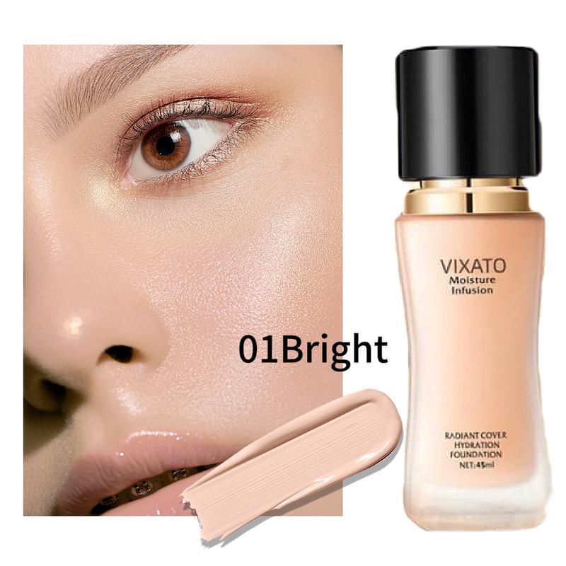 Vixato Liquid Foundation,Lightweight Coverage,Moisture Easy to Apply Makeup,Provides Light to Medium Coverage,Suitable For Oily,Dry,Combination Skin