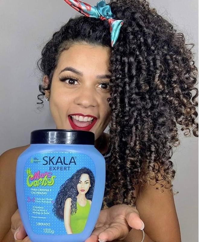 2 Pack SKALA Mais Cachos Hydrates Curls, Eliminates Frizz, For Curly Hair -2 IN 1 Conditioning Treatment and Cream To Comb 35.2oz Conditioner Haircare