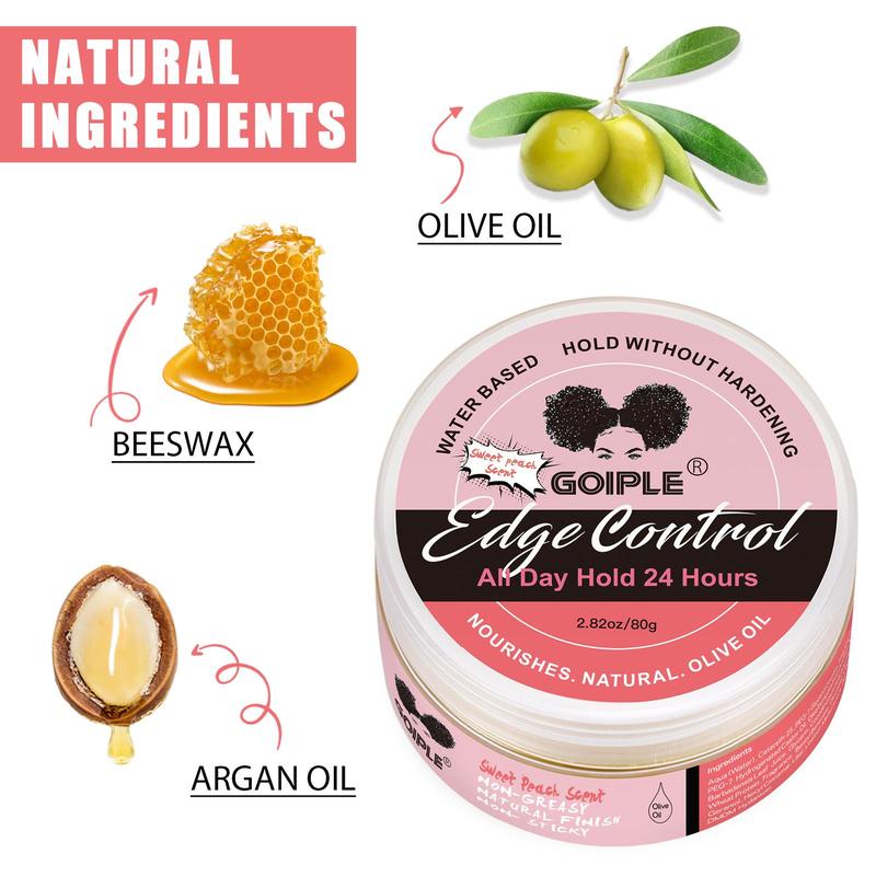 Edge Control Wax, Long Lasting Edge Control Cream, Hair Styling Product for Women, Hair Products