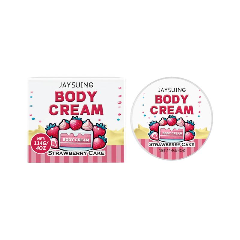 Strawberry Cake Body Moisturizer, Moisturizing Body Care Cream for Soothing Dry Skin, Hydrating Body Care Product for Women