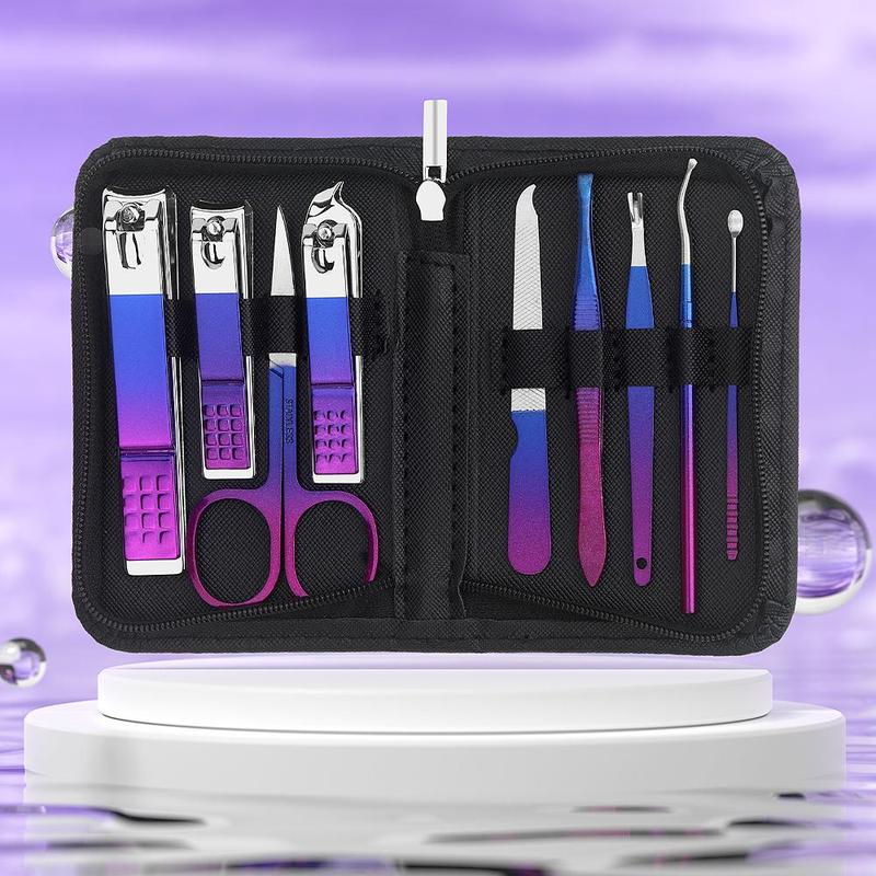 Professional Stainless Steel Nail Clipper, 1 Set Portable Travel Nail Clipper Set, Manicure & Pedicure Tool Set for Men & Women