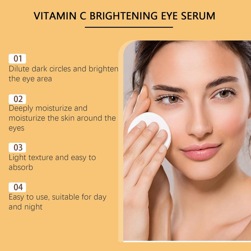 Vitamin C Eye Cream, Brightening & Firming Eye Serum, Moisturizing Eye Care Product for Women & Men, Daily Skincare Product for Eye Skin