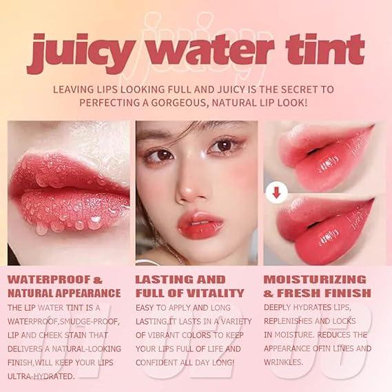 6 Colors Lip Tint Stain Set, Korean Velvet Watery Lip Stain Moisturizing Mini Liquid Lipstick, Multi-use Lip and Cheek Tint, Long lasting Non-Stick Cup Waterproof, Lip Color Makeup Gloss Lipgloss