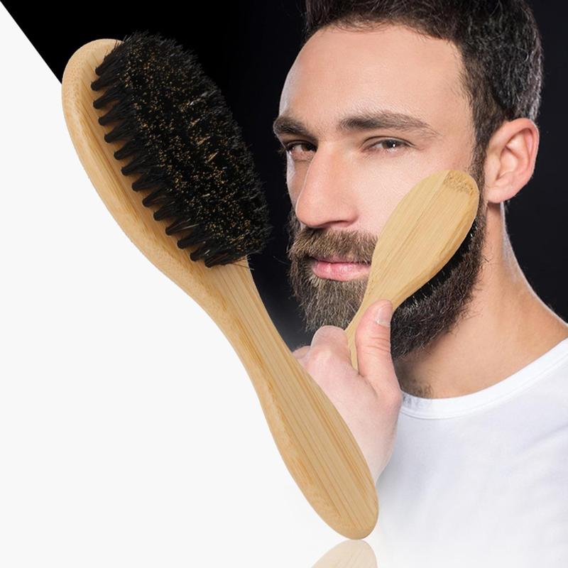 Wooden Hair Brush, Portable Mini Hair Styling Brush, Hair Care & Styling Tool for Men & Women, Heatless Styling Tool for Daily Use