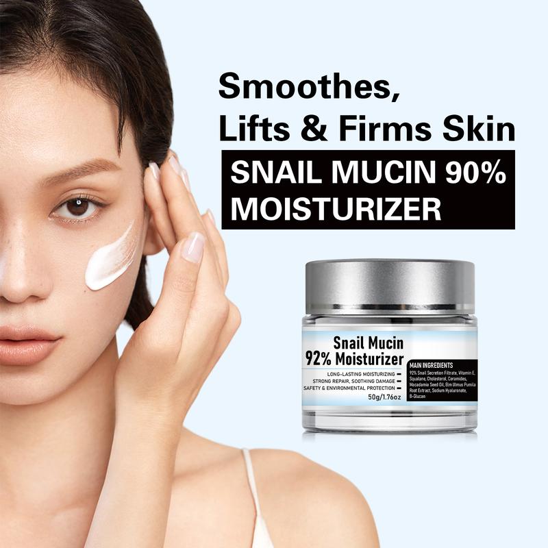 Snail Mucin Daily Moisturizing Cream | Hydrating & Soothing Formula for Dry & Sensitive Skin | 50g 1.76oz Skin Care Solution