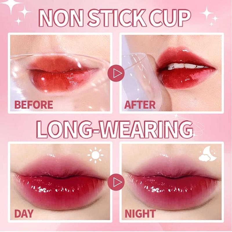 6 Colors Lip Tint Stain Set, Korean Velvet Watery Lip Stain Moisturizing Mini Liquid Lipstick, Multi-use Lip and Cheek Tint, Long lasting Non-Stick Cup Waterproof, Lip Color Makeup Gloss Lipgloss