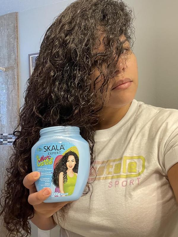 2 Pack SKALA Mais Cachos Hydrates Curls, Eliminates Frizz, For Curly Hair -2 IN 1 Conditioning Treatment and Cream To Comb 35.2oz Conditioner Haircare