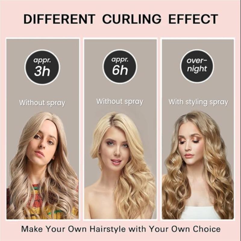 Heatless Curling Rods, 6 Counts set Flexible Curling Rods, Effortless Natural Curl Hair Styling Tools