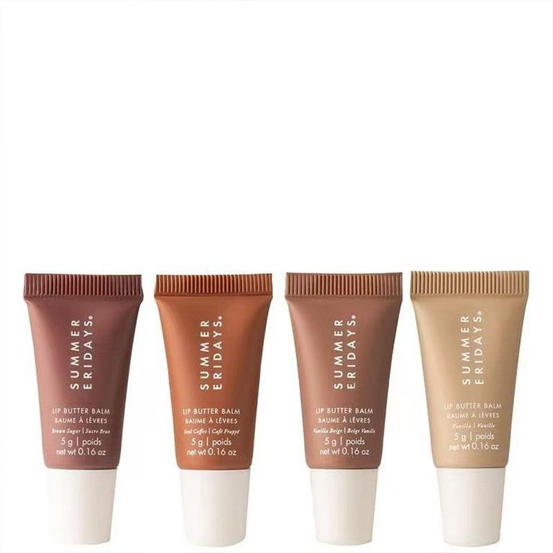 The Mini Neutrals Lip Butter Balm Set，4 Flavors and Colors，moisturize lips，Autumn and winter hot-selling item，Prevent dryness and cracking