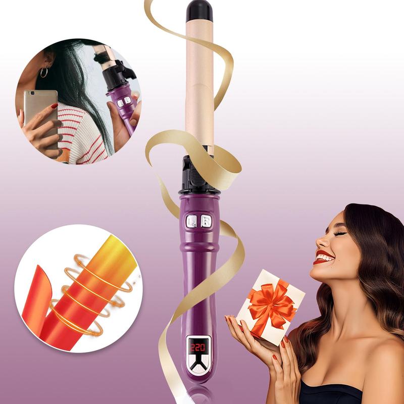 Automatic Rotating Curling Iron, Rotating Curling Iron Wand for Beach Waves, Time Saving One-touch Hair Curling Tools, Electric Heated Hair Curler