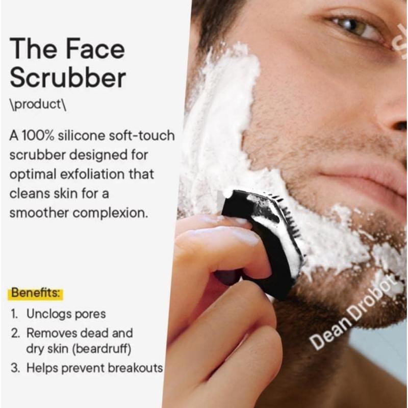 Face Scrubber, Silicone Face Scrubber for Men Gentle Exfoliator Pad & Massager Facial Cleansing Wash Brush - Removes Dead & Dry Skin