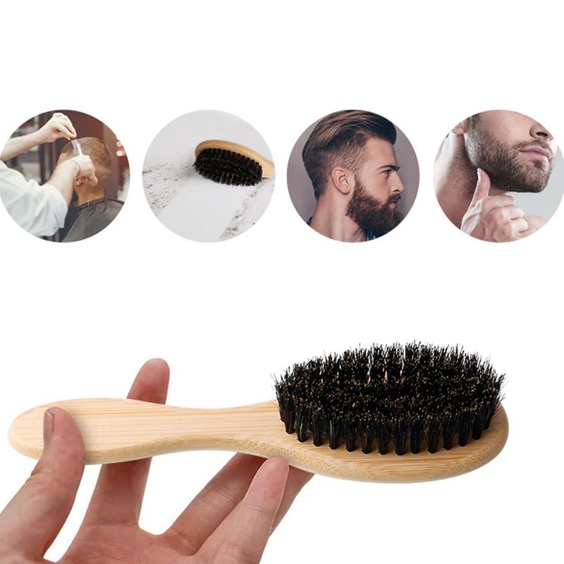 Wooden Hair Brush, Portable Mini Hair Styling Brush, Hair Care & Styling Tool for Men & Women, Heatless Styling Tool for Daily Use