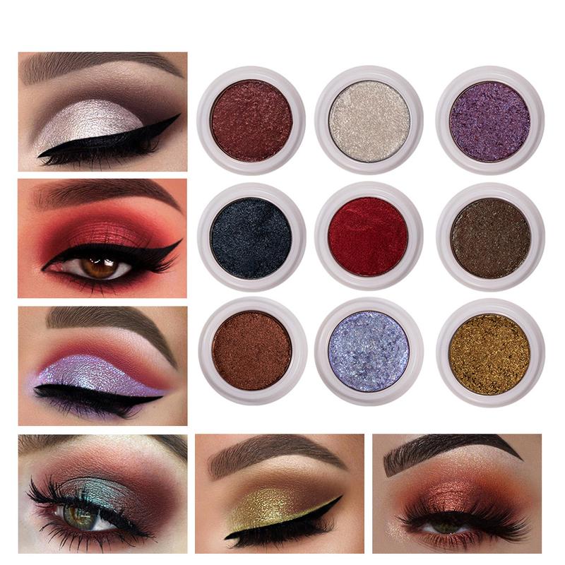 Glitter Eyeshadow Mashed Potato Pearlescent Monochrome Highly Pigmented Eye Makeup Cosmetics Gift for Women And Girls