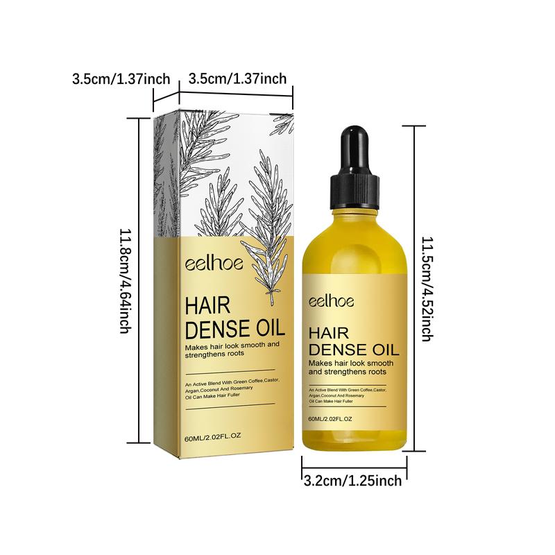 New packaging Rosemary Dense Hair Essential Oil, 2fl.oz Helps Thicken and Strengthen Hair, Relieves Damaged and Dryness, Smoothing and Moisturizing Comfort Hair Care Oil Personal Hair Care Products