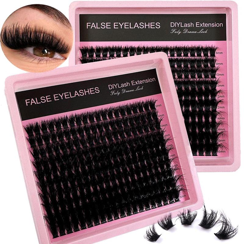 Mixed Length Eyelash Extensions, 200pcs box Individual False Eyelashes, Reusable Eyelash Extensions, Self Grafting Curl Eyelashes for Women & Girls, Christmas Gift