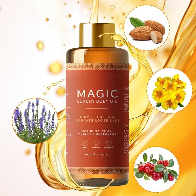 Body Oil, Moisturizing Body Oil, Hydrating Body Care Oil, Body Care Product for Women & Men, Plumps, Tightens, Smoothes Skin, Suitable for Full Body Use