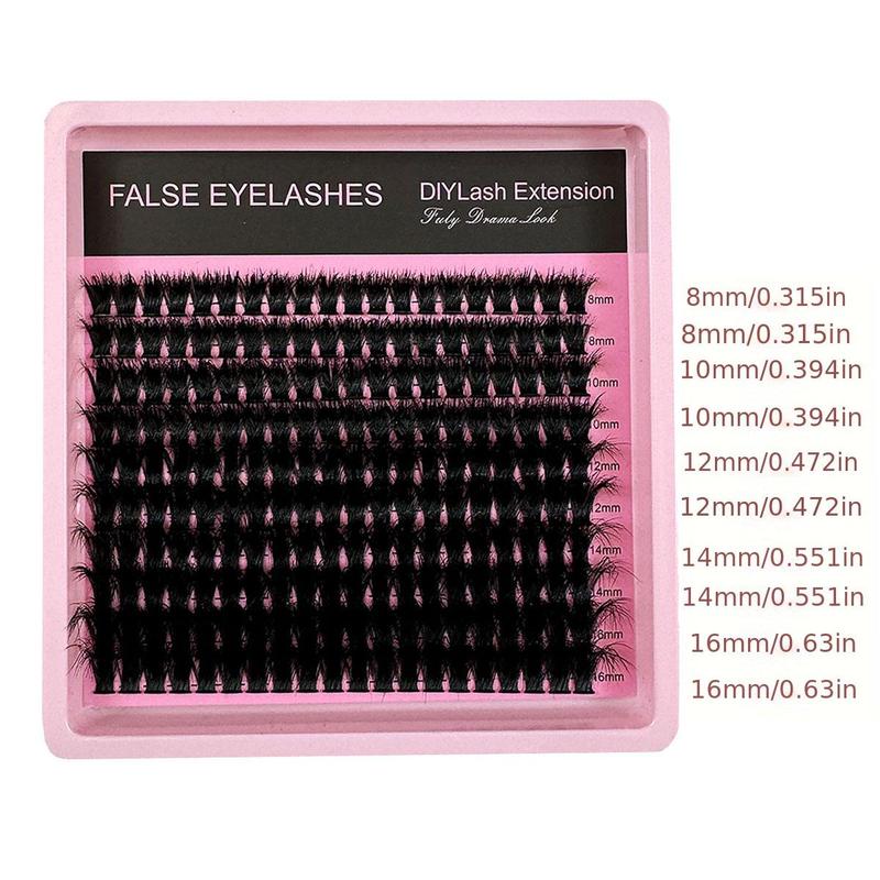 Mixed Length Eyelash Extensions, 200pcs box Individual False Eyelashes, Reusable Eyelash Extensions, Self Grafting Curl Eyelashes for Women & Girls, Christmas Gift